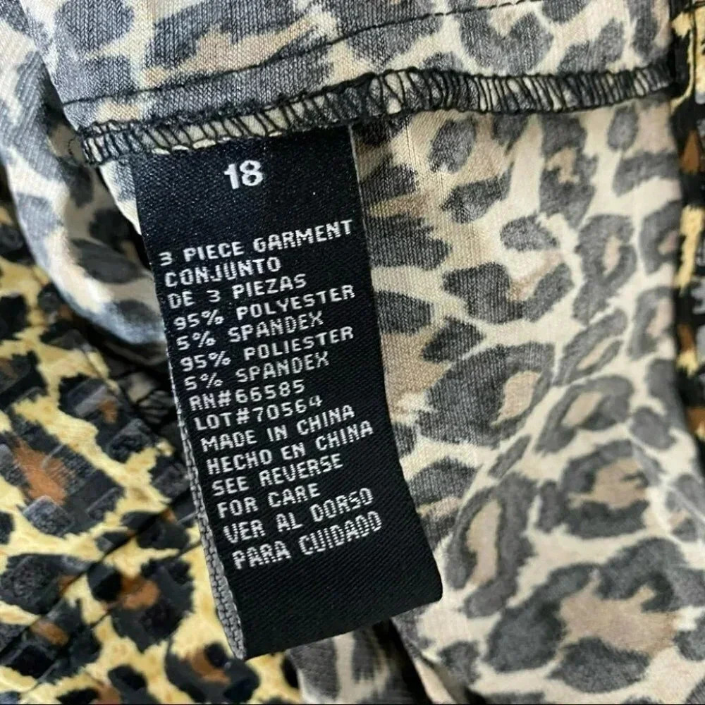 Perceptions 18 Leopard Print Stretch Jacket - image 6